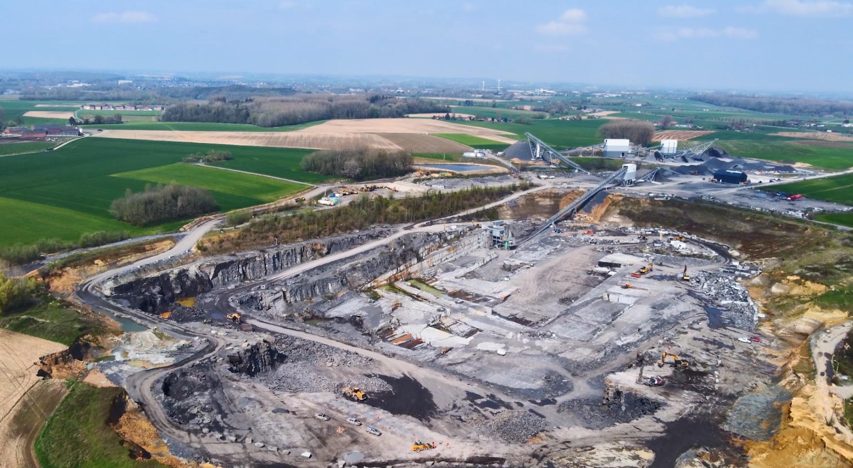 Processus de production des granulats à Tellier-des-Prés