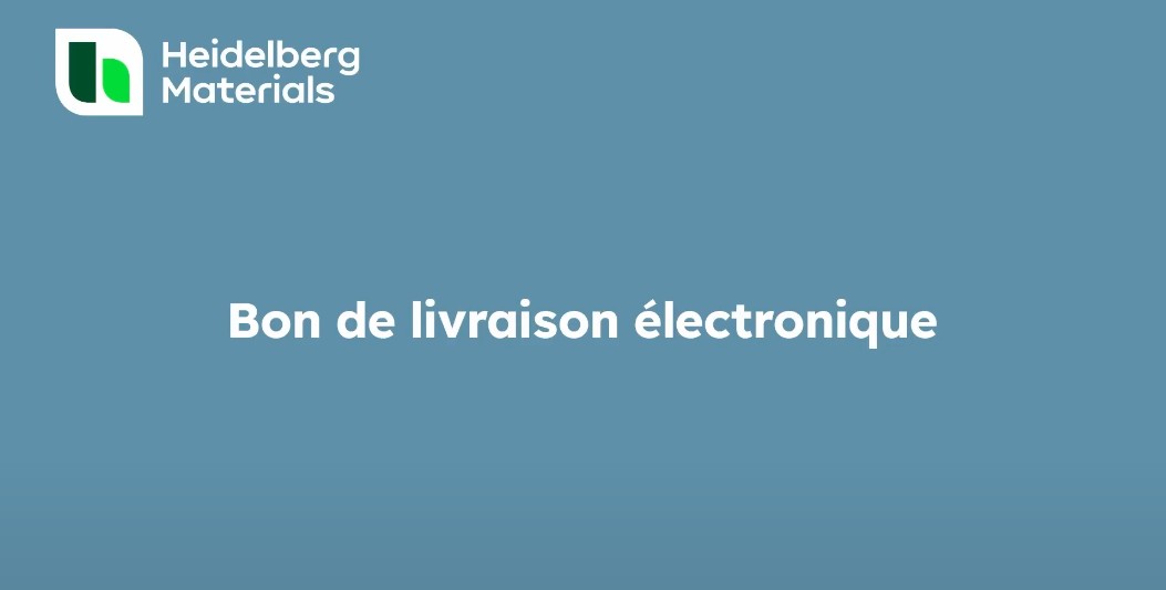 Electronic delivery note displayed with Heidelberg Materials logo on blue background.